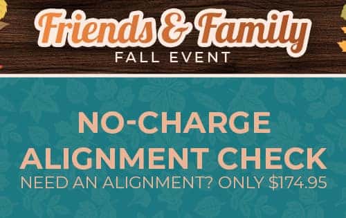 No Charge Wheel Alignment Check