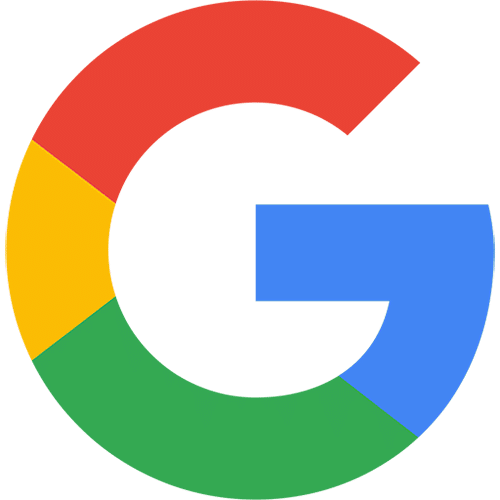 Multicolored arrow logo featuring blue, red, yellow, and green sections.