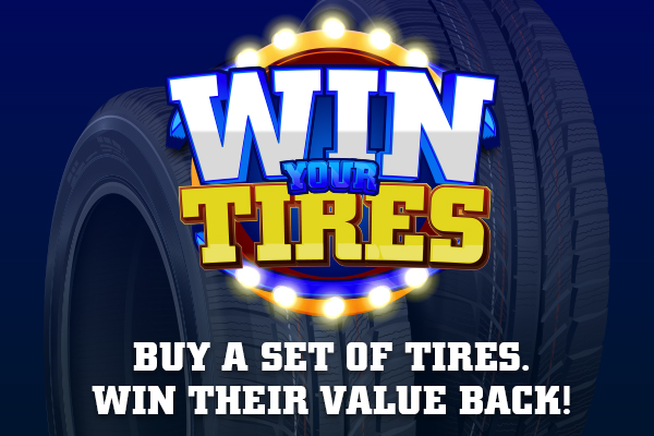 New tires today, a chance to win them on us tomorrow!